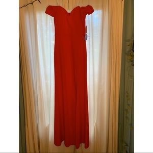 Formal High Slit Dress. Red (poor lighting). Windsor Brand. Size 7.